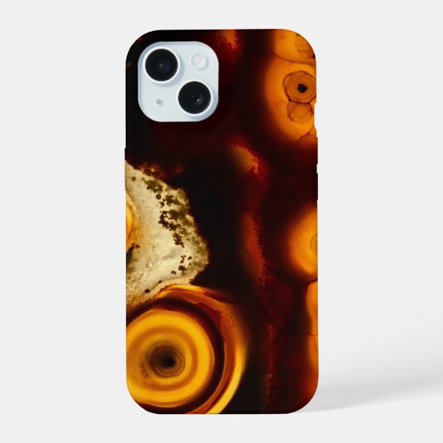 Coque iPhone 15 Agate Brown coloré (Verso)