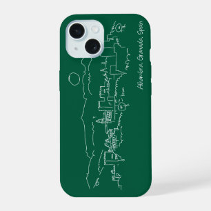 Coque iPhone 15 Alhambra coucher de soleil