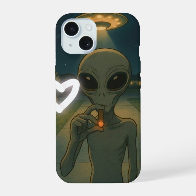 Coque iPhone 15 Alien Coque-coque iphone (Verso)