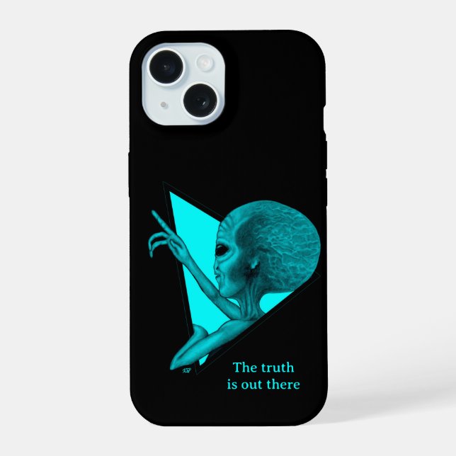 Coque iPhone 15 Alien Gris, la vérité est ailleurs (Verso)