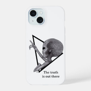 Coque iPhone 15 Alien gris, la vérité est là