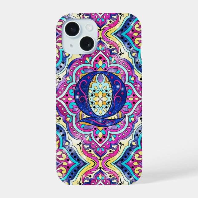 Coque iPhone 15 Alphabet Q (Verso)