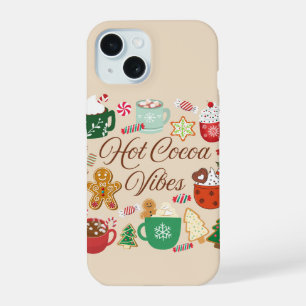 Coque iPhone 15 Ambiance Chocolat Chaud de Noël