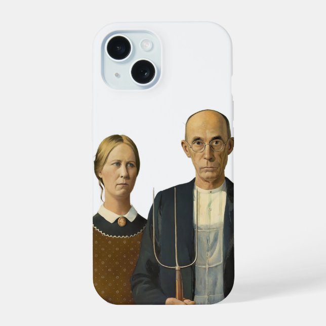 Coque iPhone 15 American Gothic (Verso)