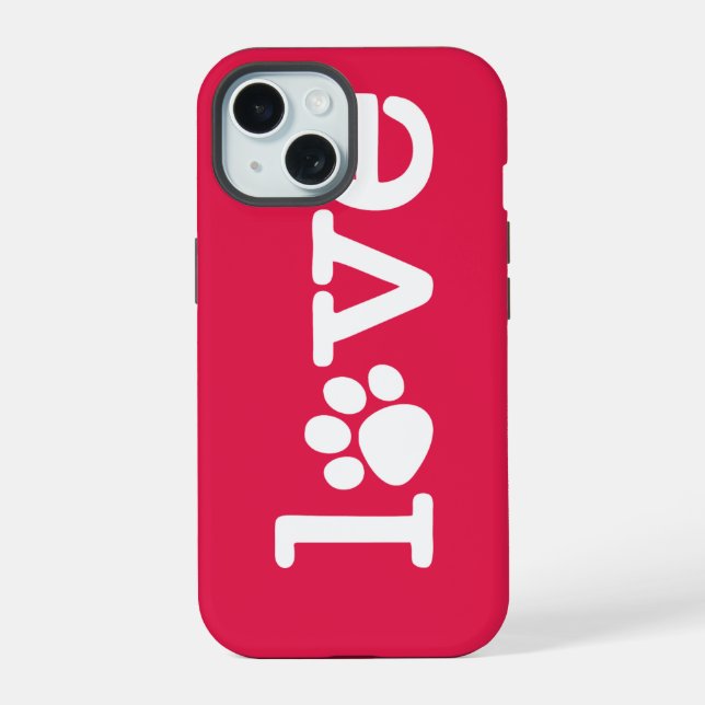 Coque iPhone 15 Amour des animaux (Verso)