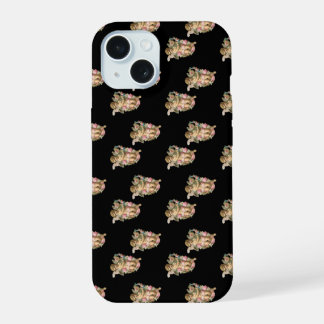 Coque iPhone 15 ange cherubin noir
