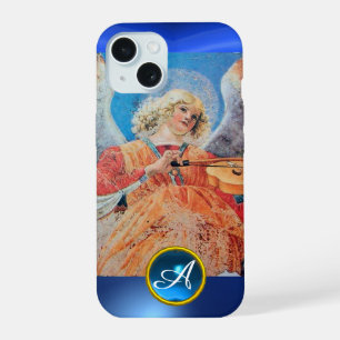 Coque iPhone 15 ANGE MUSICAL, Sapphire Bleu Monogramme
