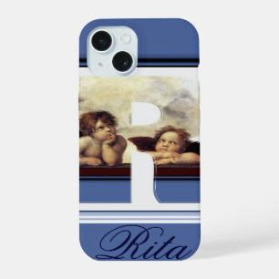 Coque iPhone 15 ANGE RENaissance Lettre A Monogramme Chérubin ailé
