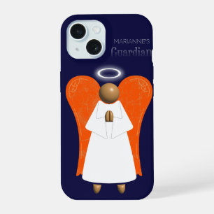 Coque iPhone 15 Angel Brown, Ange Gardien