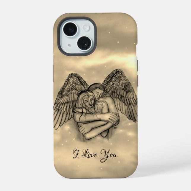 Coque iPhone 15 Angel Eros in Love (Verso)