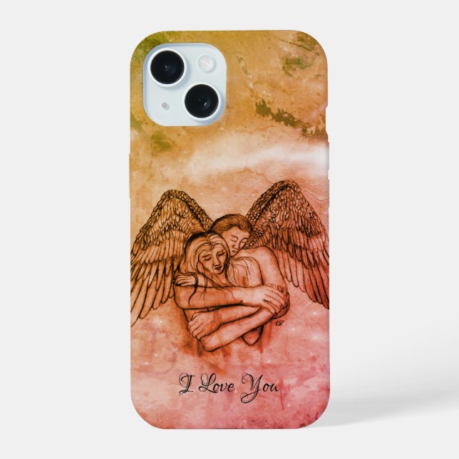 Coque iPhone 15 Angel Eros in Love (Verso)