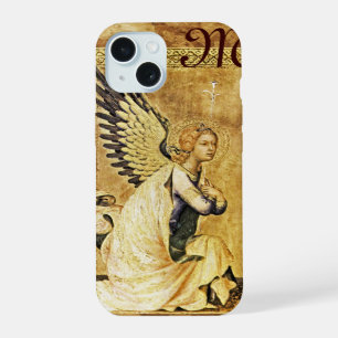Coque iPhone 15 ANGEL MONOGRAMME DE L'ANNONCIATION,Parchemin