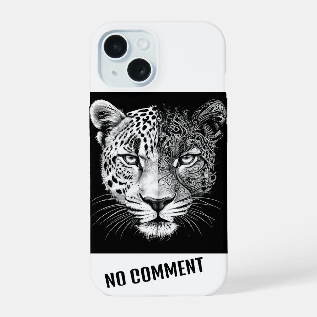 Coque iPhone 15 animal léopard (Verso)