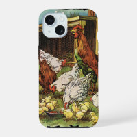 Animaux vintages, Coq, Poules, Poulets
