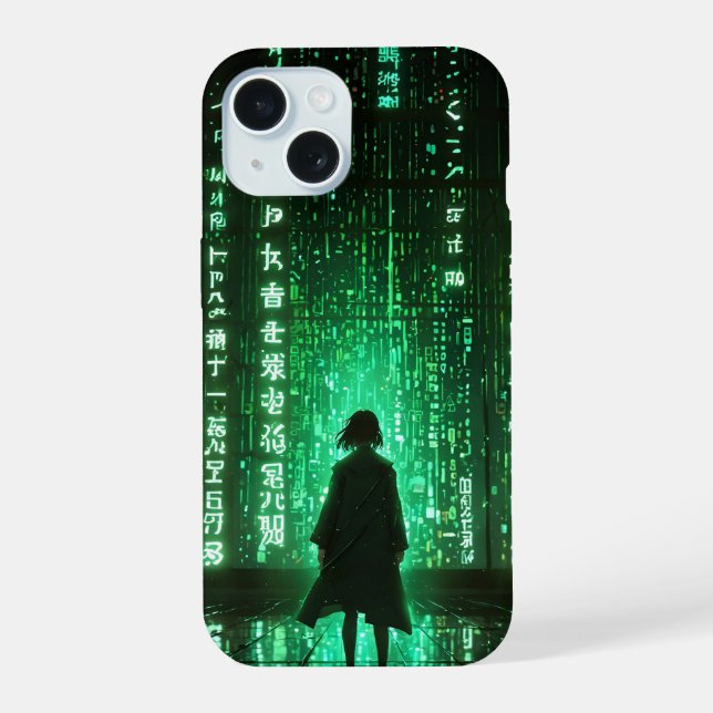 Coque iPhone 15 Anime futuriste (Verso)