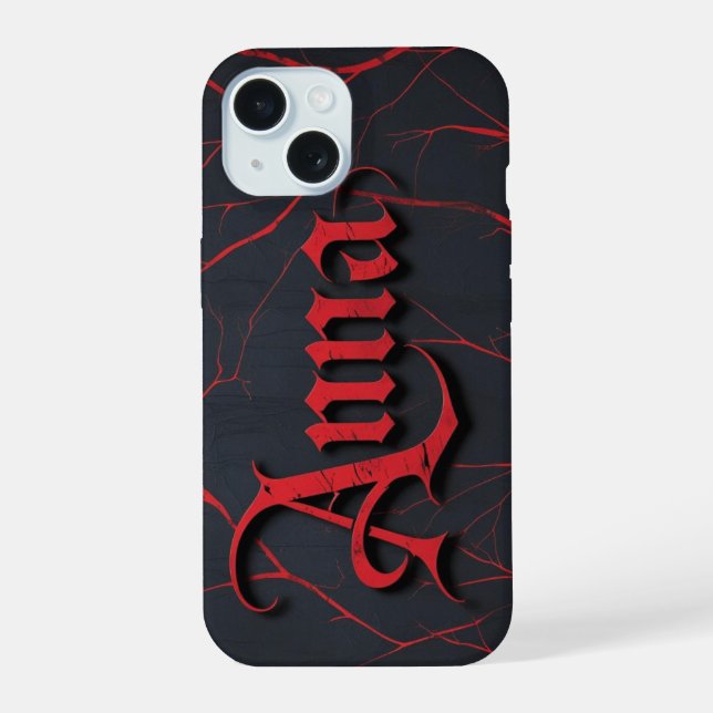 Coque iPhone 15 Anna en gothique (Verso)