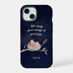 Coque iPhone 15 Annonces de grande joie aquarelle peinte à la main