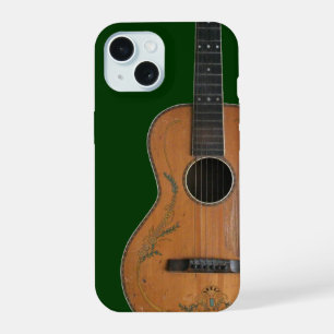 Coque iPhone 15 Antique Guitare acoustique du début des années 190