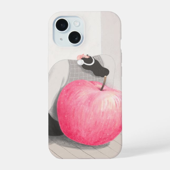 Coque iPhone 15 Apple & fille (Verso)