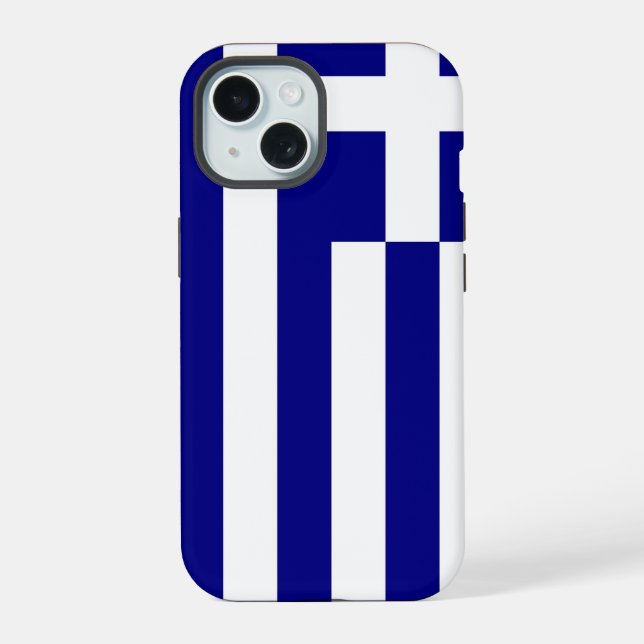 Coque iPhone 15 Apple iPhone 15 Case-Mate with Greece flag (Verso)