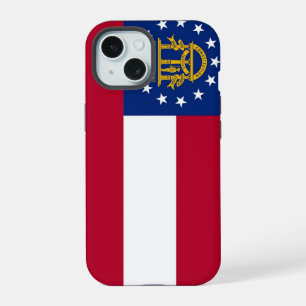 Coque iPhone 15 Apple iPhone 15 Coque-Mate avec drapeau de Géorgie