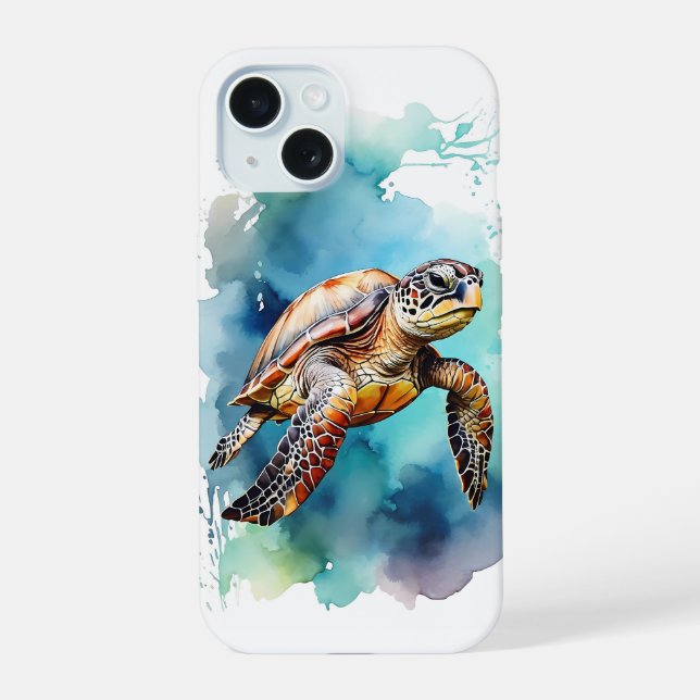 Coque iPhone 15 Aquarelle (Verso)