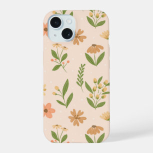 Coque iPhone 15 Aquarelle dessinée à la main botanique colorée san