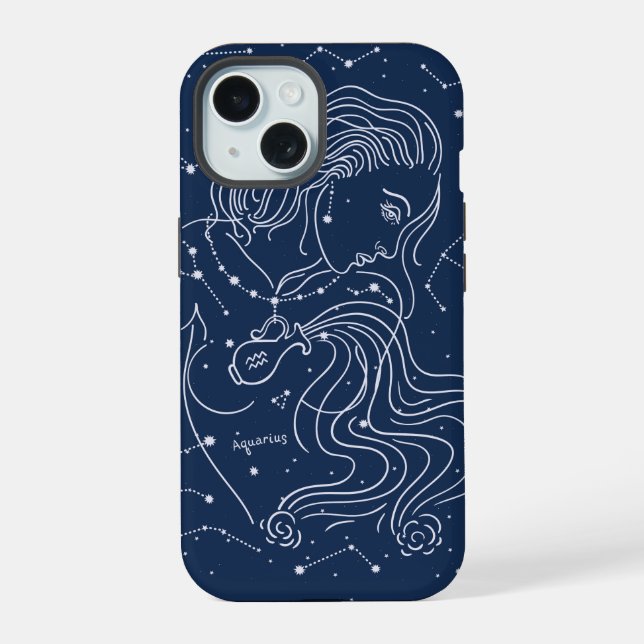 Coque iPhone 15 Aquarius (Verso)