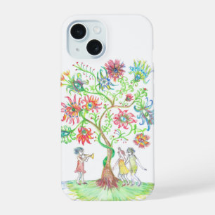 Coque iPhone 15 Arbre de vie et danseurs