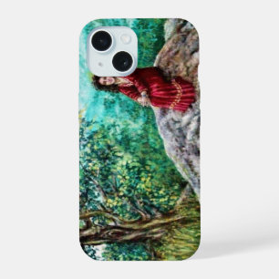 Coque iPhone 15 ARBRES MAGIQUES / Aube dans le bois et Dame en rou