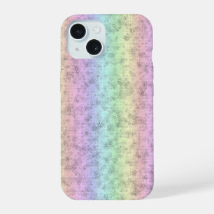 Coque iPhone 15 Arc-en-ciel en cuir d'éléphant Optik