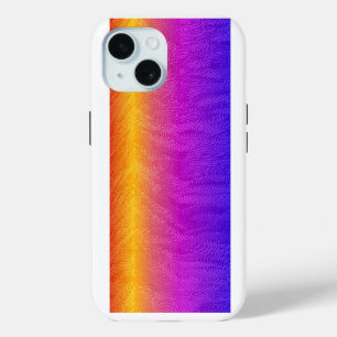 Coque iPhone 15 Arc-en-ciel gaufré