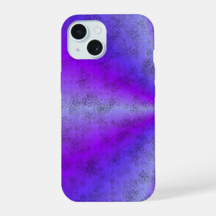 Coque iPhone 15 Arc-en-ciel rose bleu en optique cuir peau d'éléph