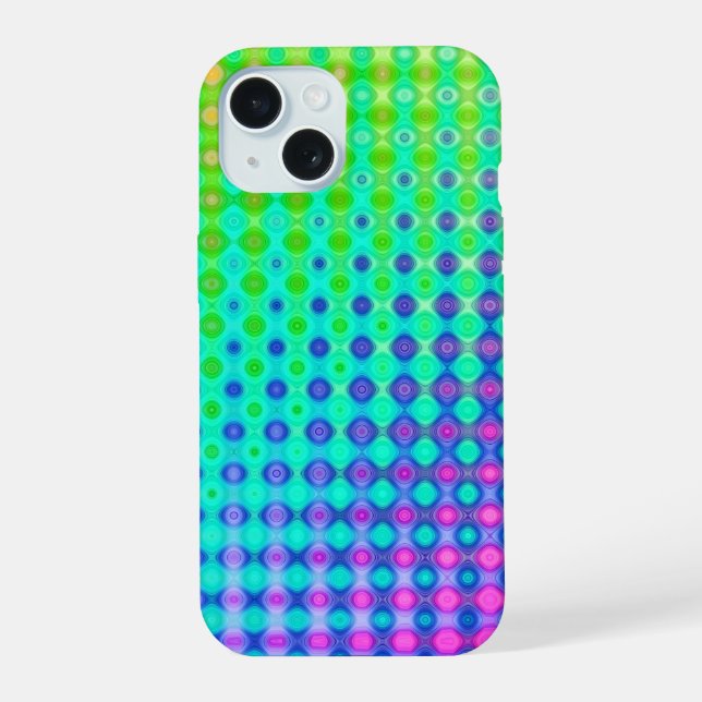 Coque iPhone 15 Arc-en-ciel vibrant (Verso)
