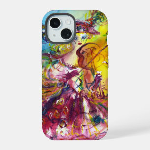 Coque iPhone 15 ARLECCHINA VIOLONISTE / Nuit de Carnaval Vénitien