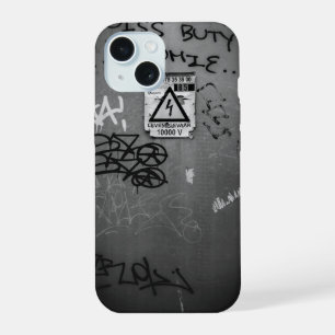 Coque iPhone 15 Armoire électrique noir et blanc belgique