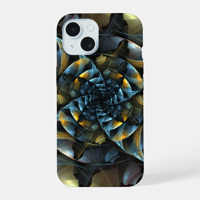 Coque iPhone 15 Art abstrait à roue (Verso)