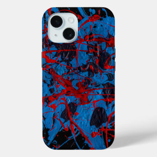 Coque iPhone 15 Art Abstrait Contemporain : Électrique