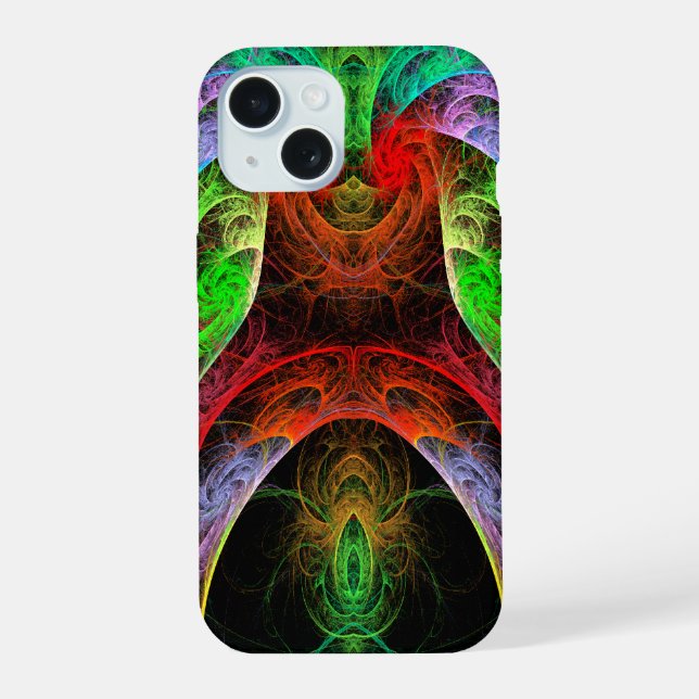 Coque iPhone 15 Art abstrait de Carnaval (Verso)