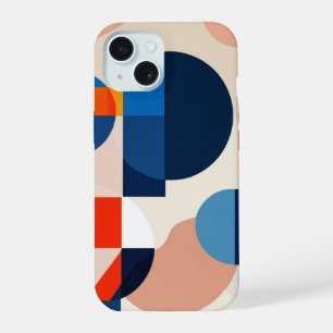 Coque iPhone 15 Art abstrait géométrique scandinave du milieu du s