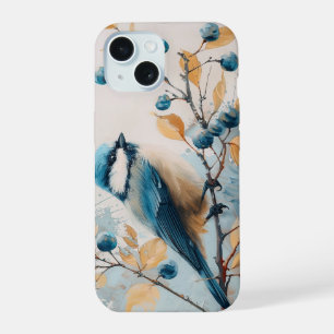 Coque iPhone 15 Art aquarelle du geai bleu