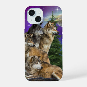 Coque iPhone 15 Art de loup