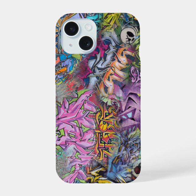 Coque iPhone 15 art graffiti (Verso)
