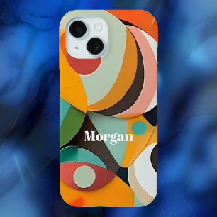 Coque iPhone 15 Art moderne du milieu du XXe siècle, nom, géométri