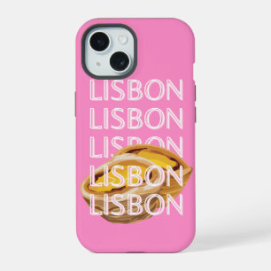 Coque iPhone 15 Art Voyage Lisbonne, Art Voyage Été, Rose