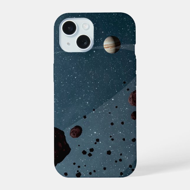 Coque iPhone 15 Astéroïdes troyens joviens. (Verso)