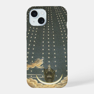 Coque iPhone 15 Astronomie céleste vintage, Reine de la Nuit