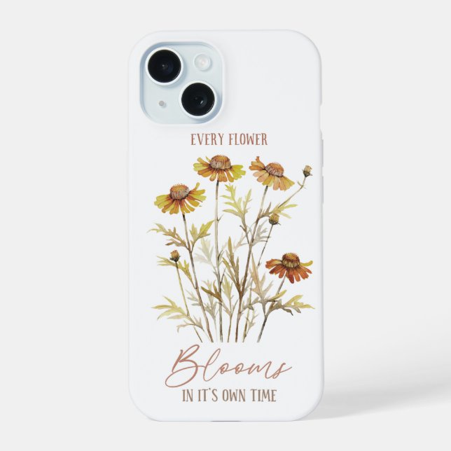 Coque iPhone 15 Automne | Chaque fleur fleurit dans son propre TiM (Verso)