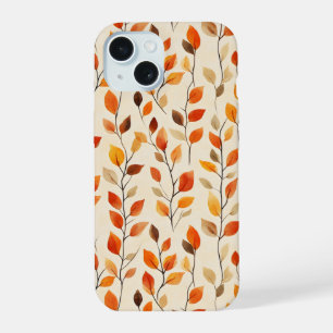 Coque iPhone 15 Automne Feuilles Automne Motif