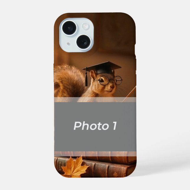 Coque iPhone 15 Autumn Squirrel Back to School Teacher iPhone Case (Verso)